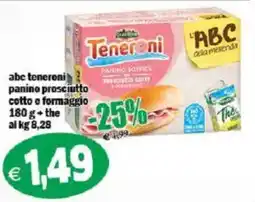 Il Castoro Supermercati abc teneroni panino prosciutto cotto e formaggio offerta