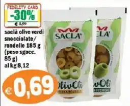 Il Castoro Supermercati Sacla olive verdi snocciolate offerta