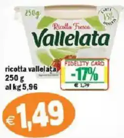 Il Castoro Supermercati Ricotta Fresca Vallelata offerta