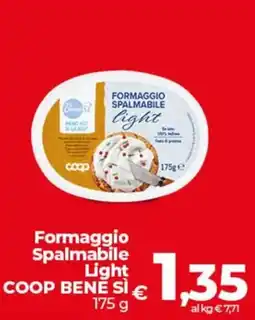 Coop Radenza Formaggio Spalmabile Light Coop Bene Sì offerta