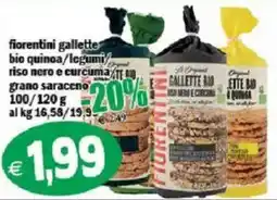 Il Castoro Supermercati fiorentini gallette bio quinoa/legumi/riso nero e curcuma offerta