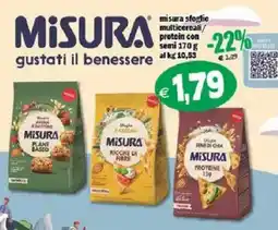 Il Castoro Supermercati Misura sfoglie multicereali/protein con semi offerta