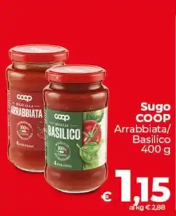 Coop Radenza Sugo COOP Arrabbiata/Basilico offerta