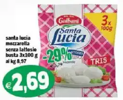 Il Castoro Supermercati Santa lucia mozzarella senza lattosio offerta