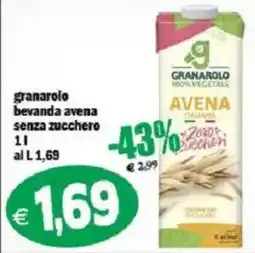 Il Castoro Supermercati Granarolo bevanda avena senza zucchero offerta