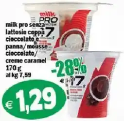 Il Castoro Supermercati milk pro senza lattosio coppa cioccolato offerta