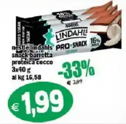 Il Castoro Supermercati nestlé lindahls snack barretta proteica cocco offerta