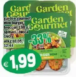 Il Castoro Supermercati Garden Gourmet mini burger broccoli/spinaci/zucca offerta