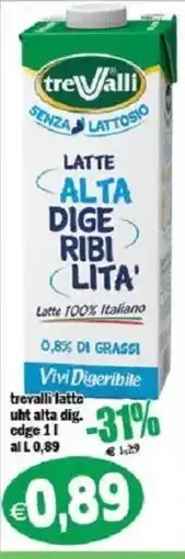 Il Castoro Supermercati tre Valli latte alta digeribilita' offerta