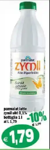 Il Castoro Supermercati Parmalat latte zymil uht 0,1% senza lattosio senza grassi offerta