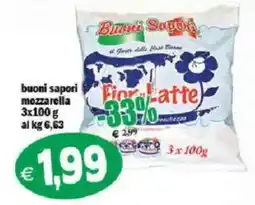 Il Castoro Supermercati Buoni Sapori Fior di Latte mozzarella offerta