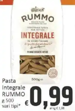 Paghi Poco Pasta Integrale Rummo offerta