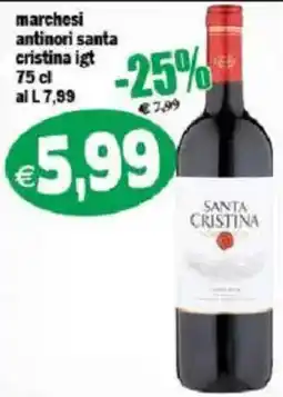 Il Castoro Supermercati Marchesi Antinori Santa Cristina IGT offerta