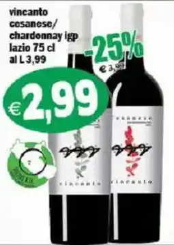 Il Castoro Supermercati vincanto cesanese/chardonnay igp offerta