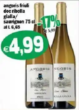 Il Castoro Supermercati Angoris friuli doc ribolla gialla/ sauvignon offerta