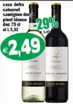 Il Castoro Supermercati Casa Defra pinot bianco doc offerta