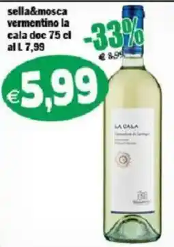 Il Castoro Supermercati sella&mosca vermentino la cala doc offerta