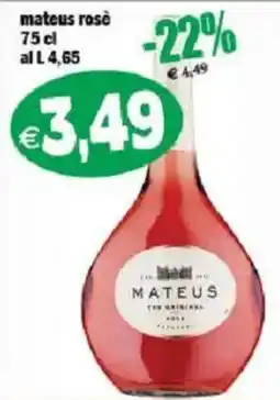 Il Castoro Supermercati Mateus rosé offerta