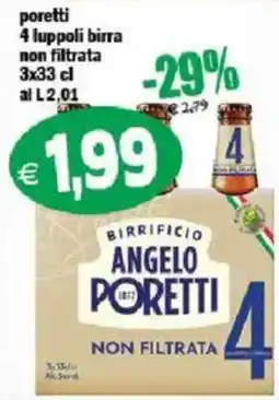Il Castoro Supermercati Birra non filtrata Angelo Poretti offerta