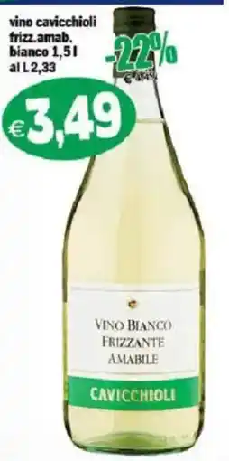 Il Castoro Supermercati Vino bianco frizzante amabile Cavicchioli offerta
