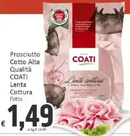 Paghi Poco Prosciutto Cotto Alta Qualità COATI offerta