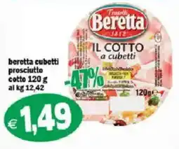 Il Castoro Supermercati Beretta cubetti prosciutto cotto offerta