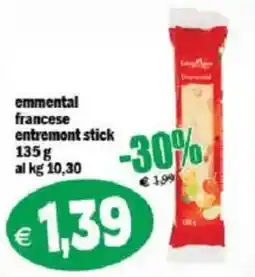 Il Castoro Supermercati emmental francese entremont stick offerta