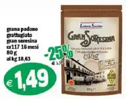 Il Castoro Supermercati grana padano grattugiato gran soresina offerta