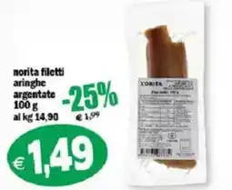 Il Castoro Supermercati Norita filetti aringhe argentate offerta