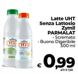 Coop Radenza Latte UHT senza lattosio Zymil Parmalat offerta