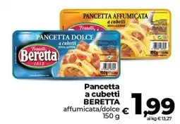 Coop Radenza Pancetta a cubetti Beretta affumicata/dolce offerta