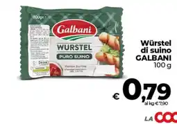 Coop Radenza Würstel di suino Galbani offerta
