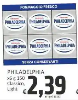 Paghi Poco Philadelphia formaggio fresco offerta