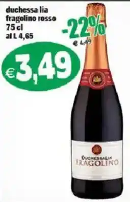 Il Castoro Supermercati Duchessa lia fragolino rosso offerta