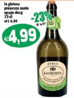 Il Castoro Supermercati La gioiosa prosecco asolo offerta