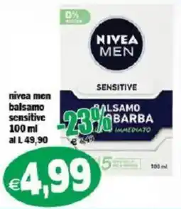 Il Castoro Supermercati Nivea men balsamo sensitive offerta