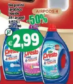 Il Castoro Supermercati bio presto lavatrice liquido offerta