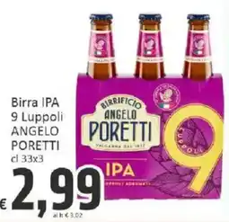 Paghi Poco Birra IPA 9 Luppoli Angelo Poretti offerta