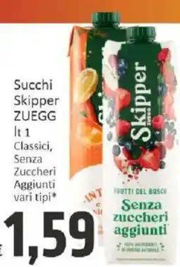 Paghi Poco Succhi Skipper ZUEGG offerta