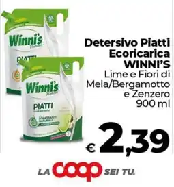 Coop Radenza Detersivo Piatti Ecoricarica Winni's offerta