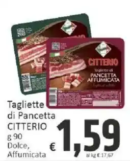 Paghi Poco Tagliette di Pancetta CITTERIO offerta