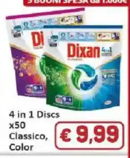 Paghi Poco Dixan Classic 4 in 1 Discs offerta