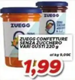 MA Supermercati Zuegg confetture senza zucchero vari gusti offerta