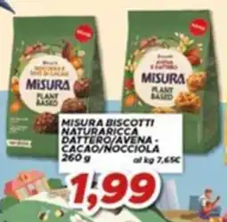 MA Supermercati Misura biscotti naturaricca dattero/avena cacao/nocciola offerta