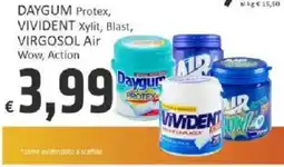 Paghi Poco Daygum Protex, Vivident Xylit, Blast, Virgosol Air Wow, Action offerta