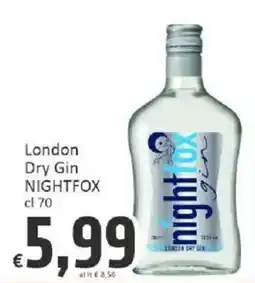 Paghi Poco London Dry Gin Nightfox offerta