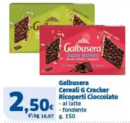 Ok Sigma Galbusera Cereali G Cracker Ricoperti Cioccolato offerta