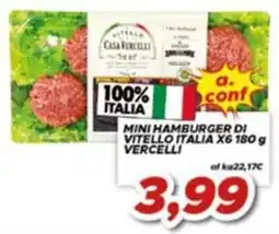 MA Supermercati Mini hamburger di vitello Italia offerta