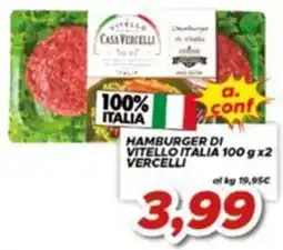 MA Supermercati Hamburger di vitello Italia Vercelli offerta