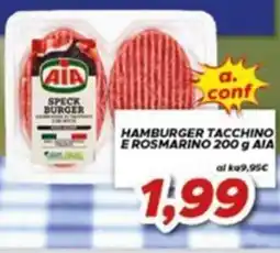 MA Supermercati Hamburger tacchino e rosmarino AIA offerta
